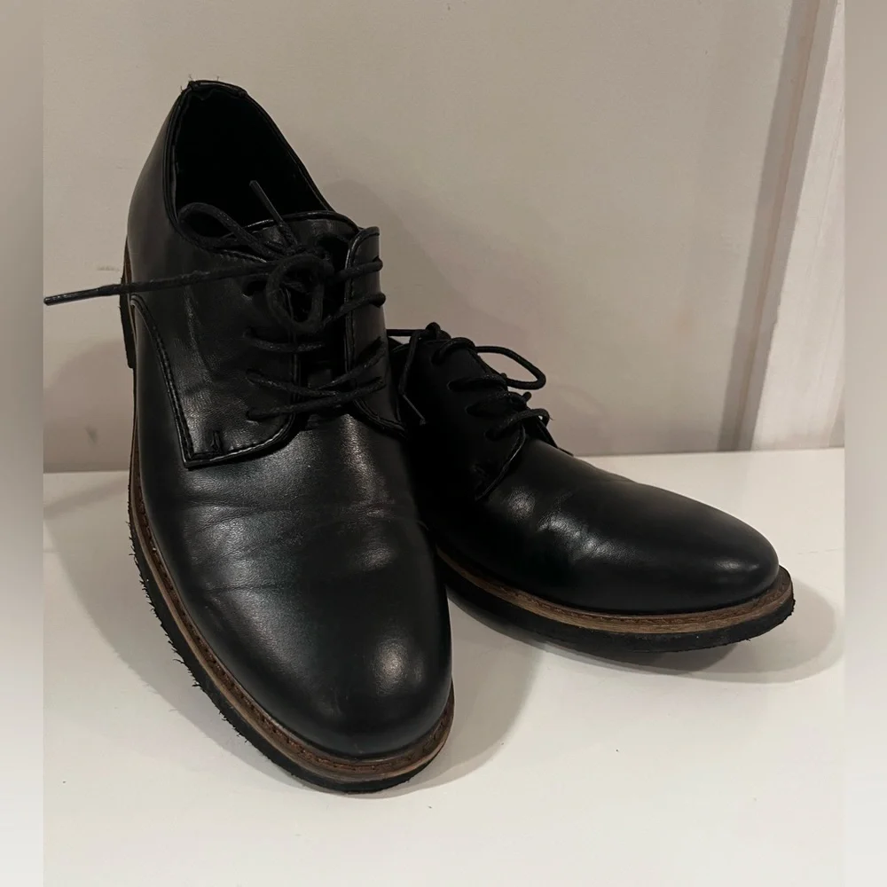 Deer Stags Denny Men’s Black Dress Shoes Size 5M Classic Lace-Up Oxford Business